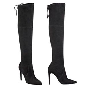 Guess Black Akera Over The Knee Heeled Boot